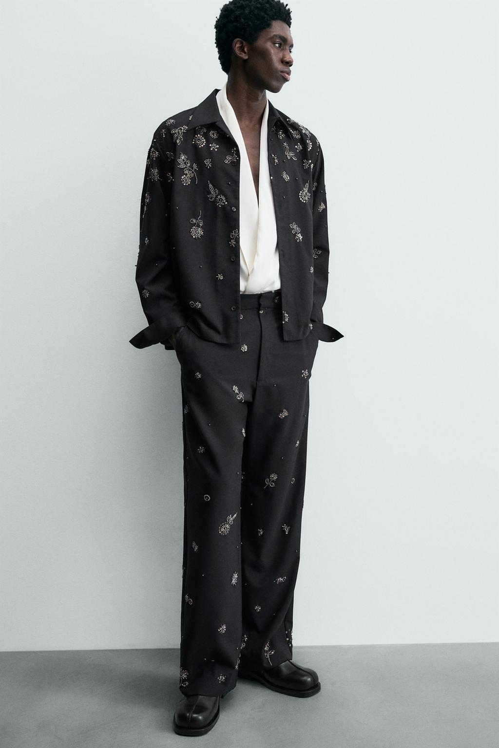 Рубашка полупрозрачная с пайетками limited edition