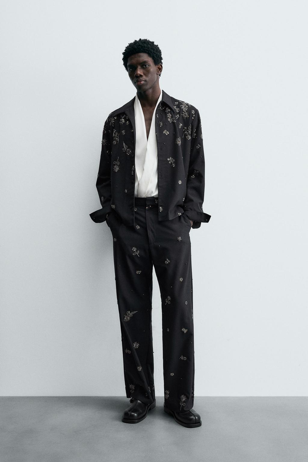 Рубашка полупрозрачная с пайетками limited edition