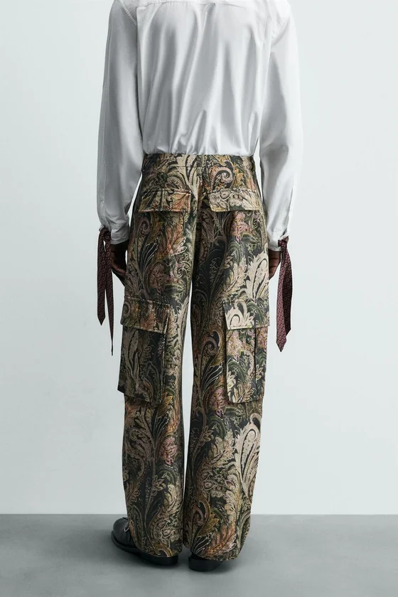 Брюки limited edition с карманами и принтом paisley