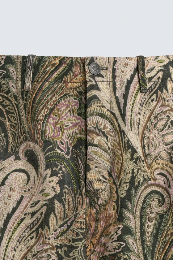 Брюки limited edition с карманами и принтом paisley