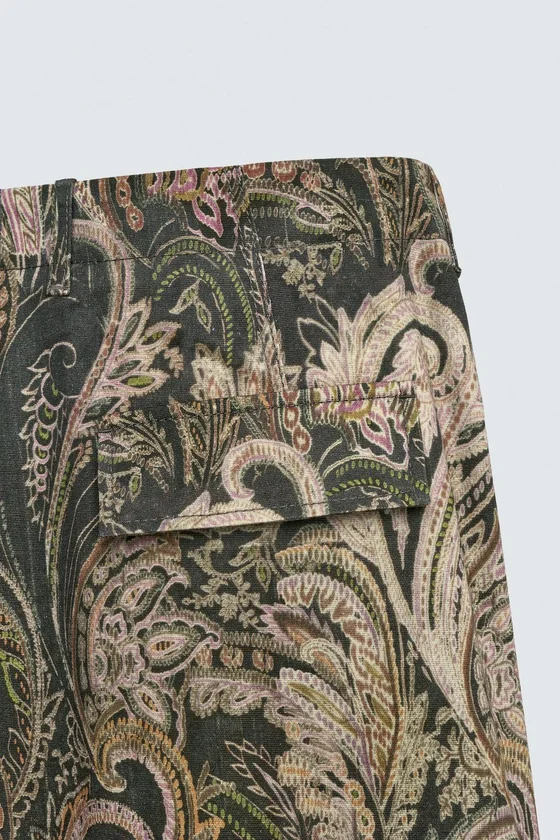Брюки limited edition с карманами и принтом paisley