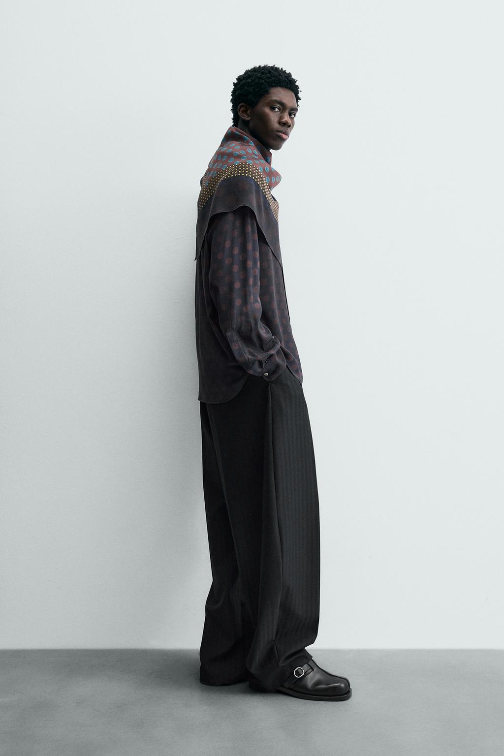 Рубашка с принтом шарф-платок limited edition