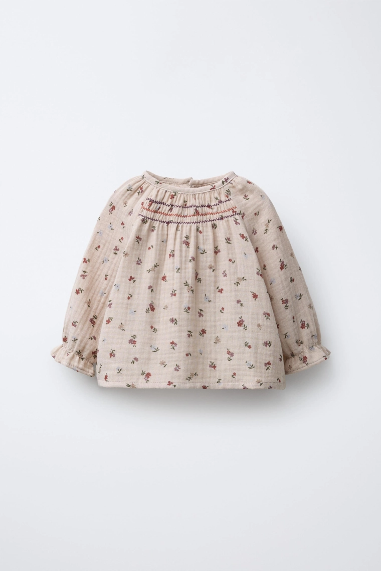 РУБАШКА ИЗ БАМБУКА С ЦВЕТОЧНЫМ ПРИНТОМ