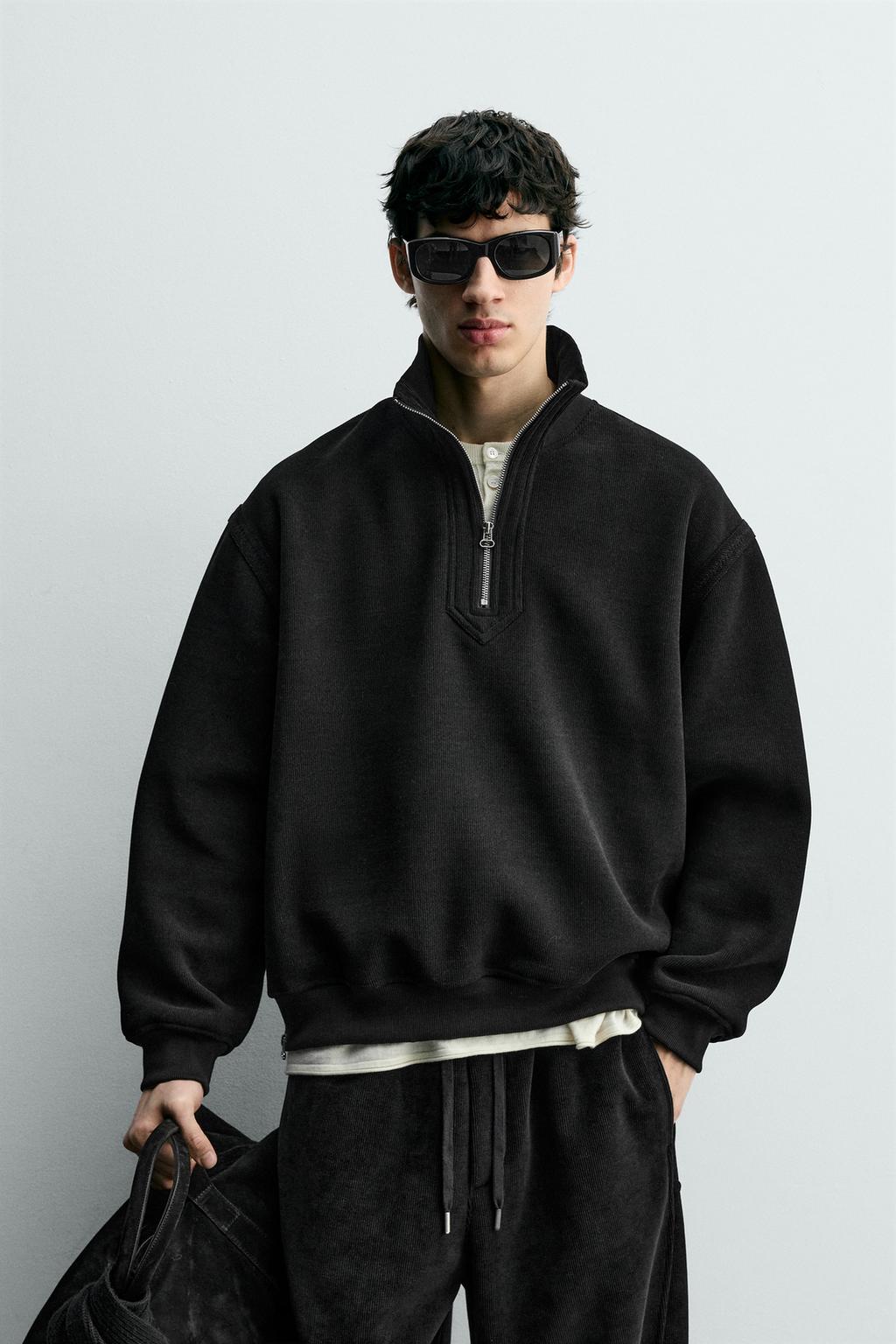 ТОЛСТОВКА ВЕЛЬВЕТОВАЯ С МОЛНИЕЙ И ВОРОТНИКОМ