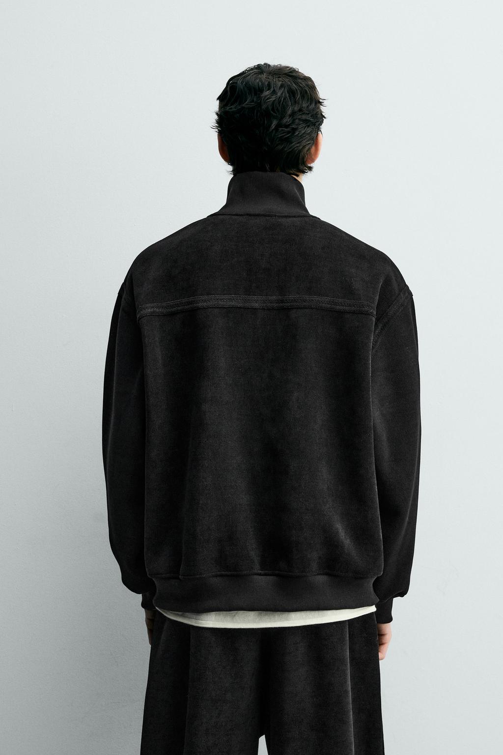 ТОЛСТОВКА ВЕЛЬВЕТОВАЯ С МОЛНИЕЙ И ВОРОТНИКОМ