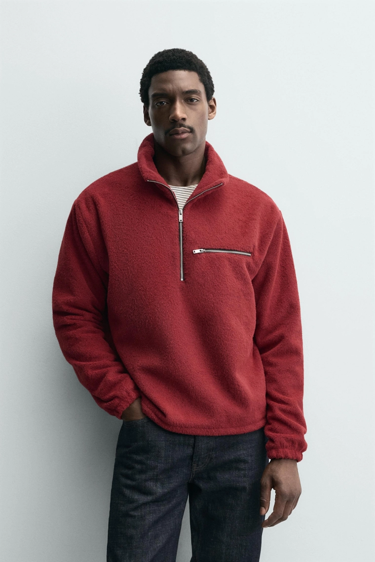 ТОЛСТОВКА ИЗ ПОЛАРФЛИСА С ВОРОТНИКОМ НА МОЛНИИ