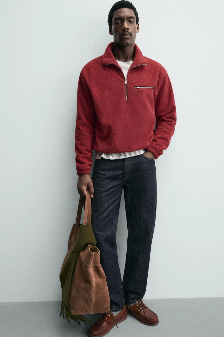 ТОЛСТОВКА ИЗ ПОЛАРФЛИСА С ВОРОТНИКОМ НА МОЛНИИ