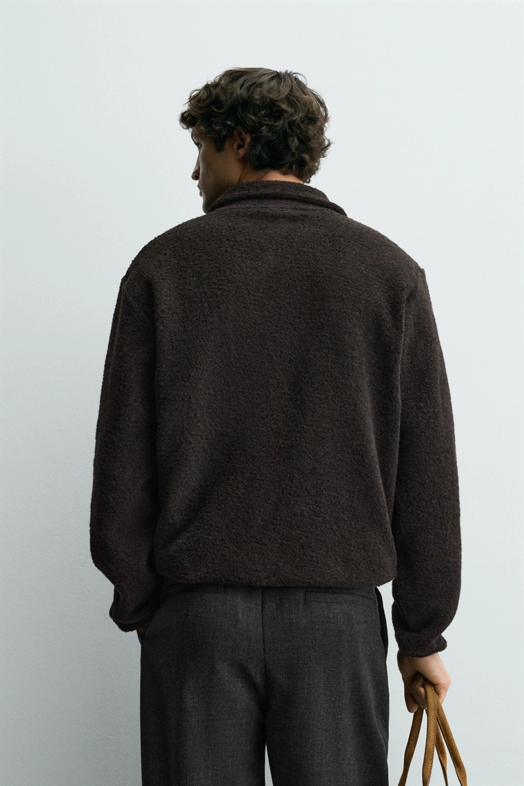 ТОЛСТОВКА ИЗ ИСКУССТВЕННОЙ ОВЧИНЫ С ВОРОТНИКОМ НА МОЛНИИ