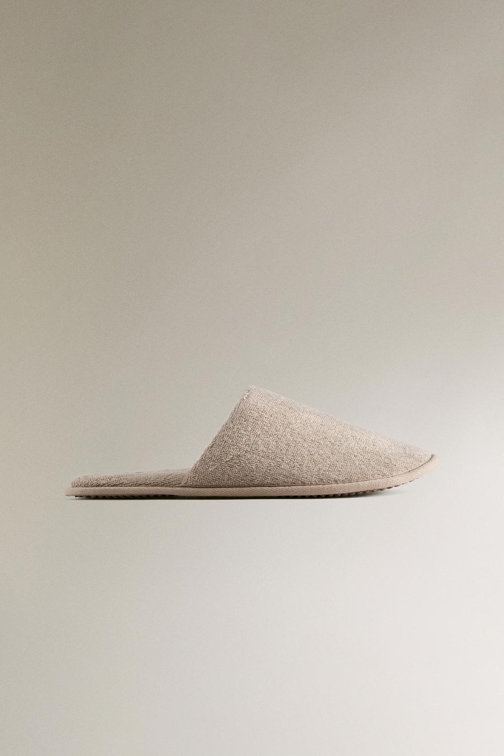 Туфли-сабо из махрового полотна