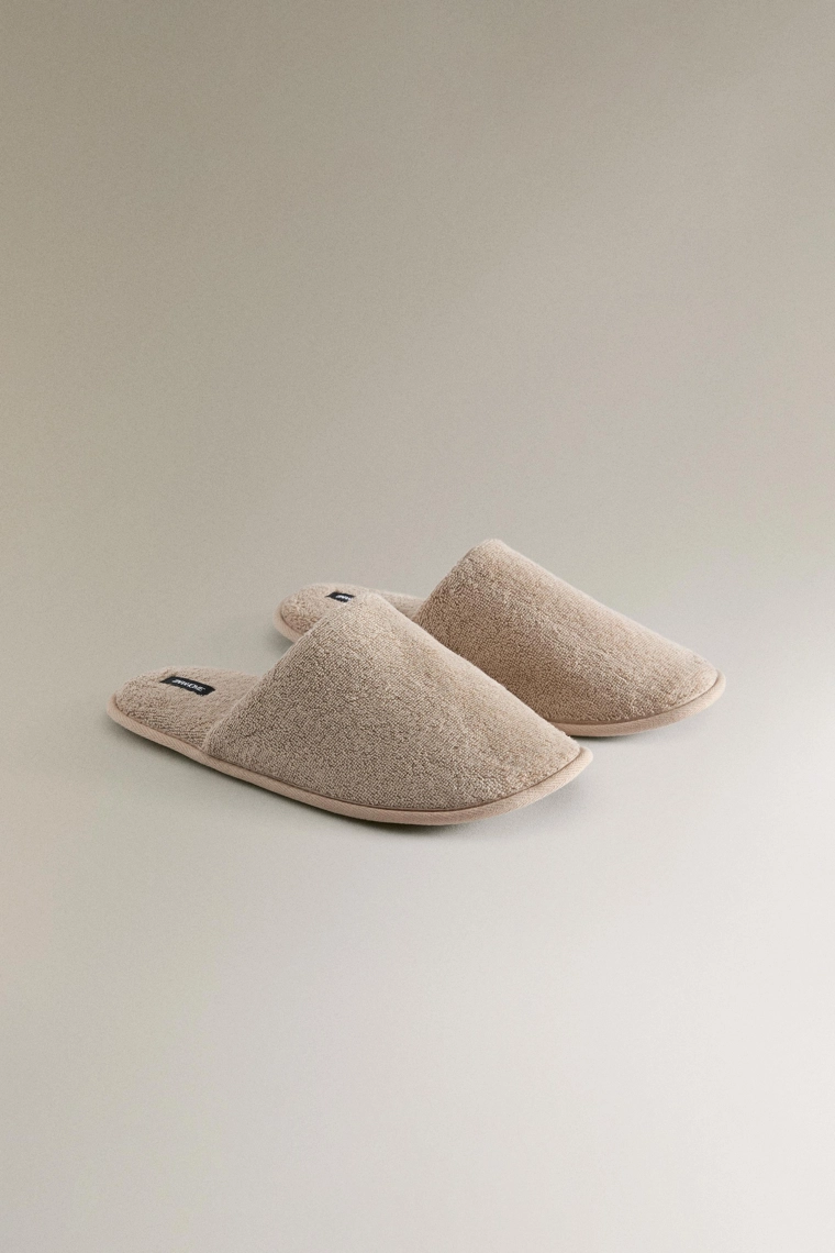 Туфли-сабо из махрового полотна