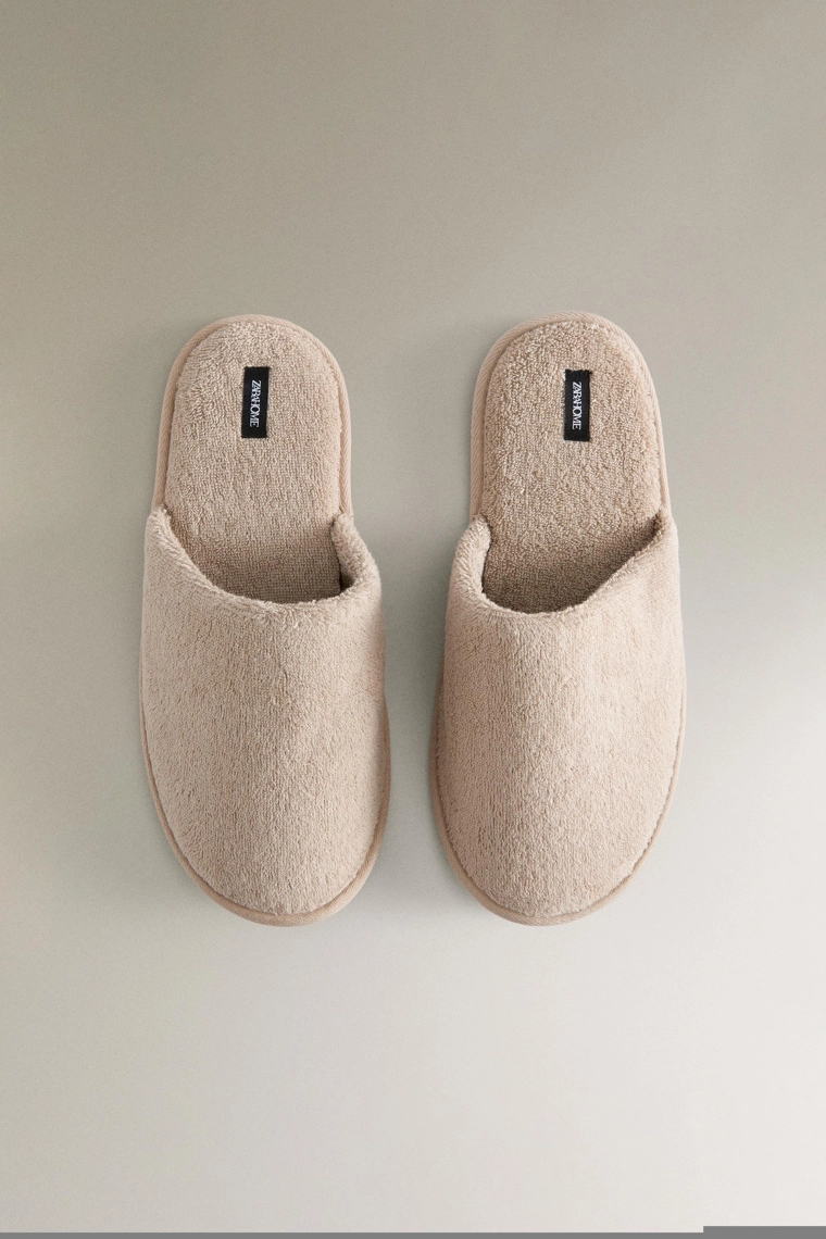 Туфли-сабо из махрового полотна