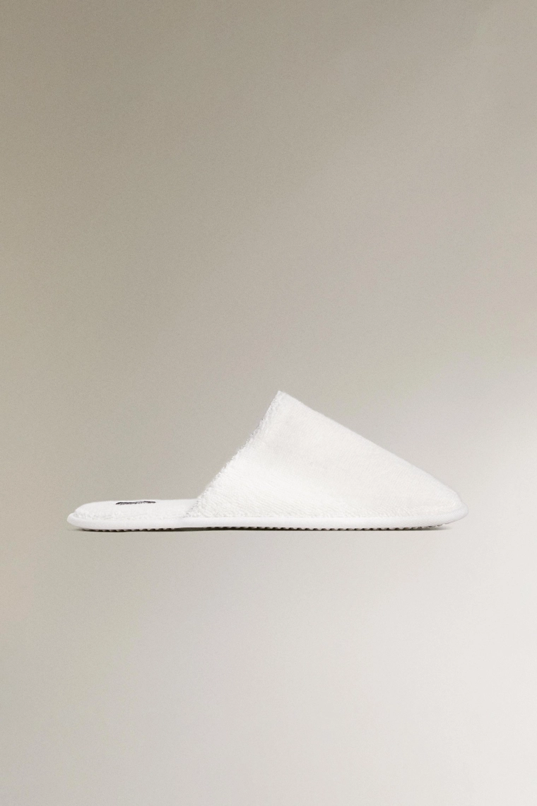 Тапочки из махрового хлопка с обрамлением