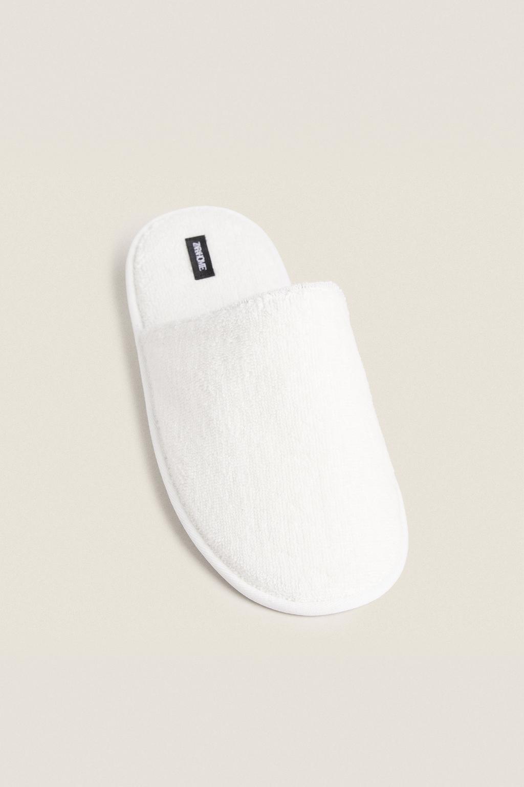 Тапочки из махрового хлопка с обрамлением