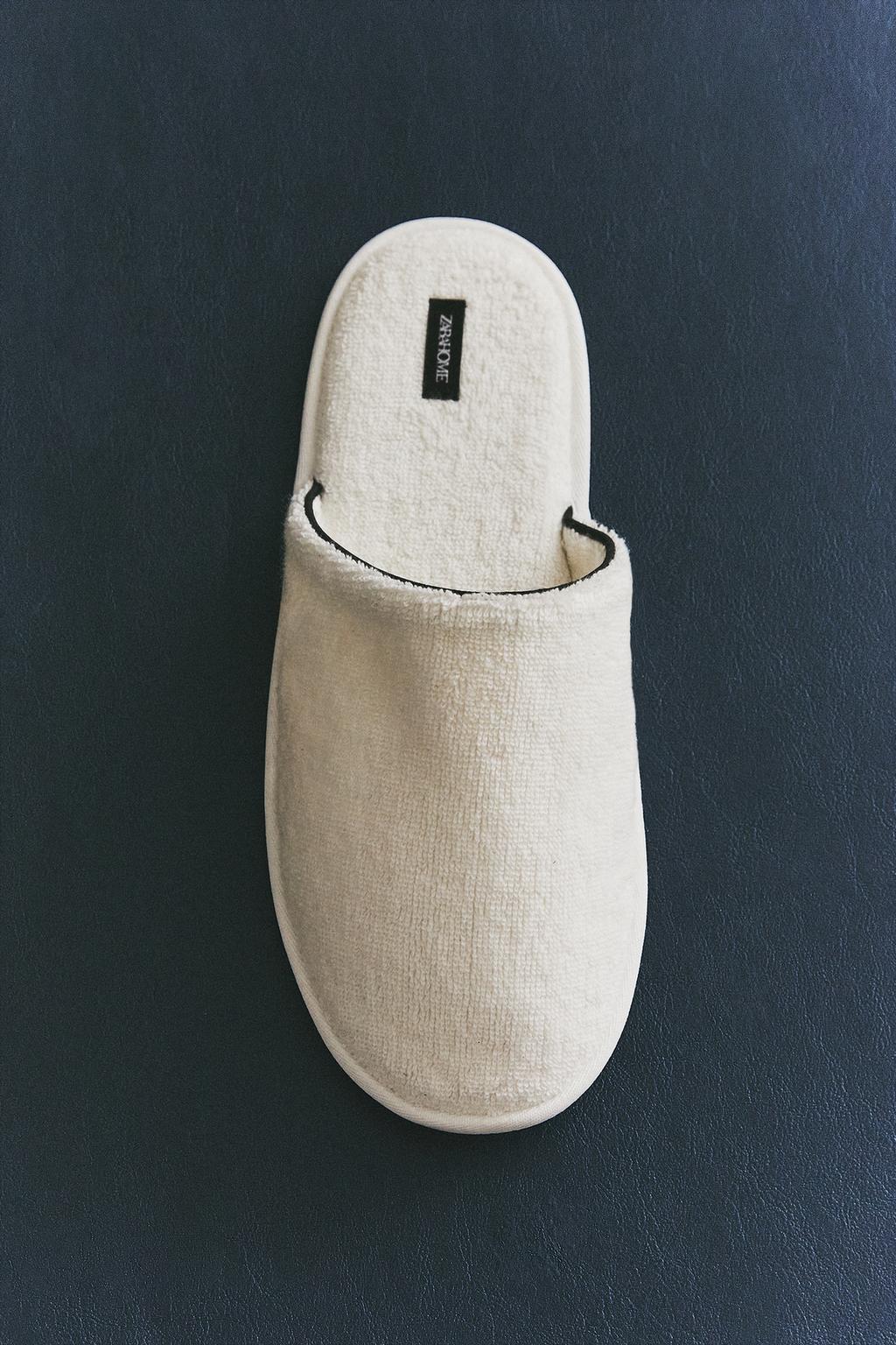 Тапочки из махрового хлопка с обрамлением