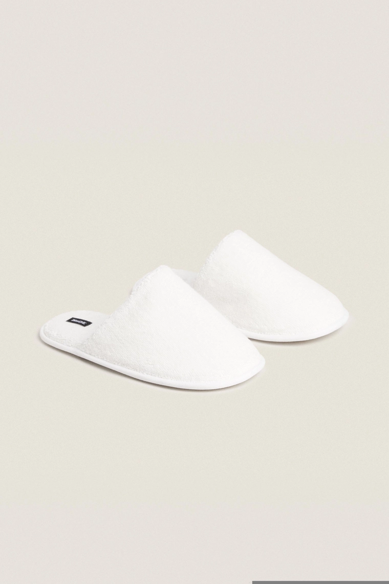 Тапочки из махрового хлопка с обрамлением