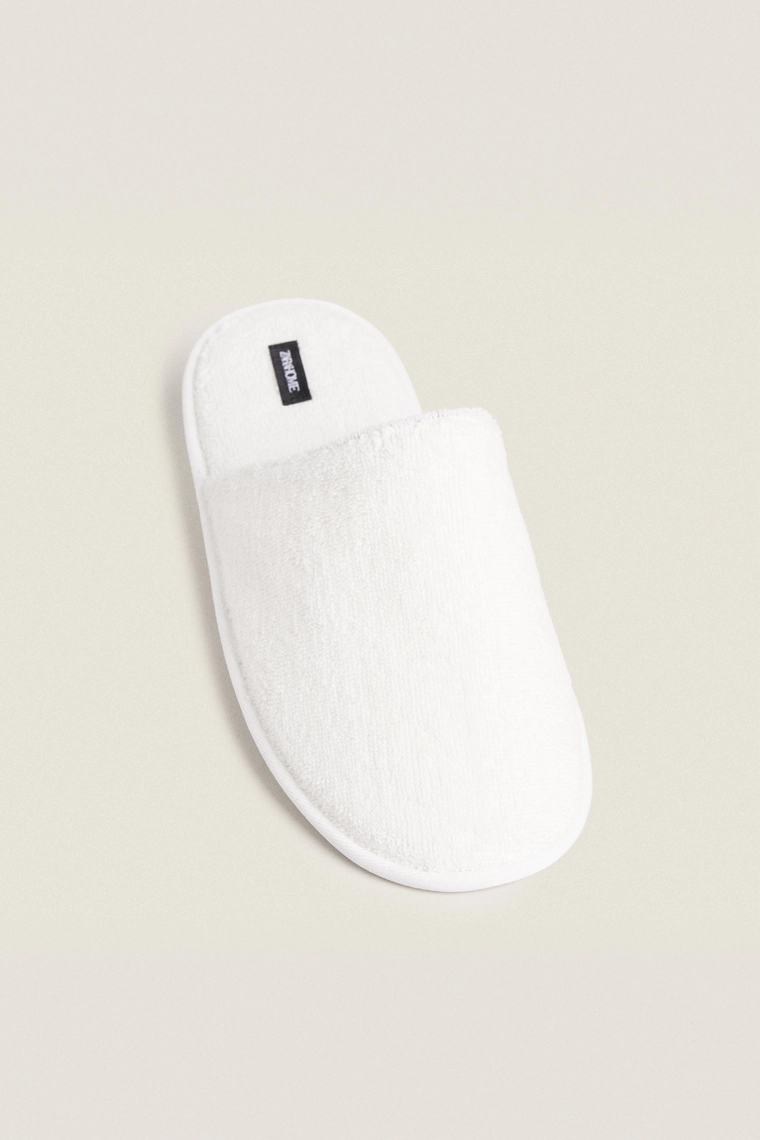 Тапочки из махрового хлопка с обрамлением