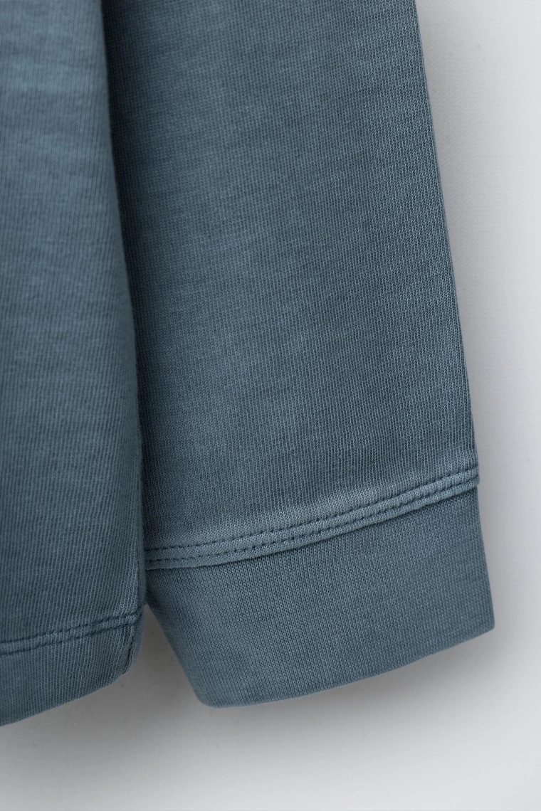 ФУТБОЛКА ИЗ ПЛОТНОЙ ТКАНИ С ЭФФЕКТОМ ПОТЕРТОСТИ