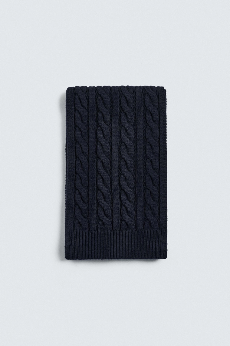 ШАРФ С КОСАМИ ИЗ 100% ШЕРСТИ