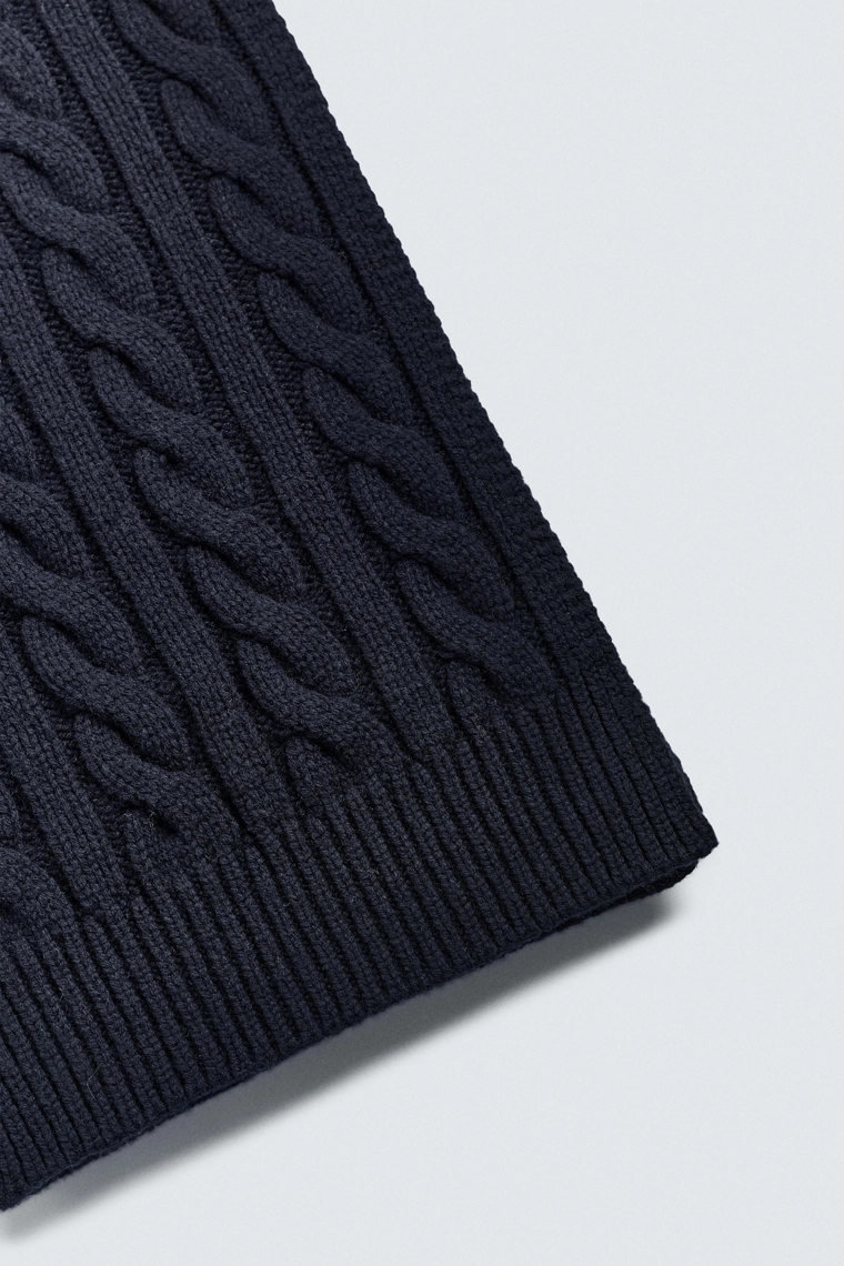 ШАРФ С КОСАМИ ИЗ 100% ШЕРСТИ