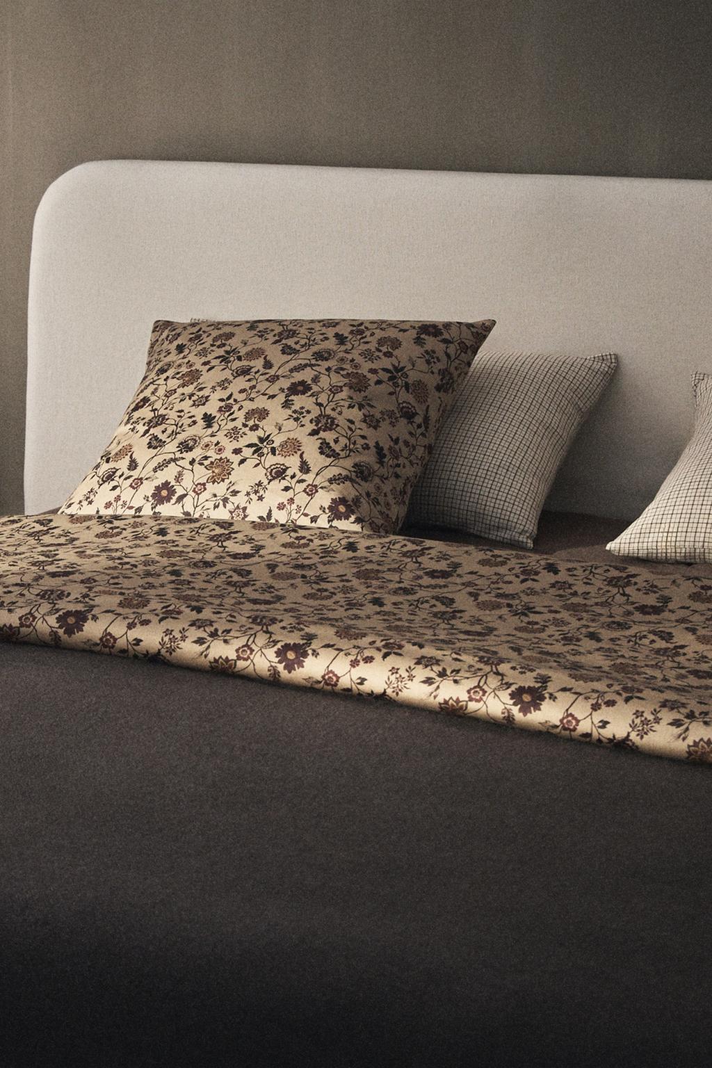 Чехол для одеяла из сатина с цветочным принтом