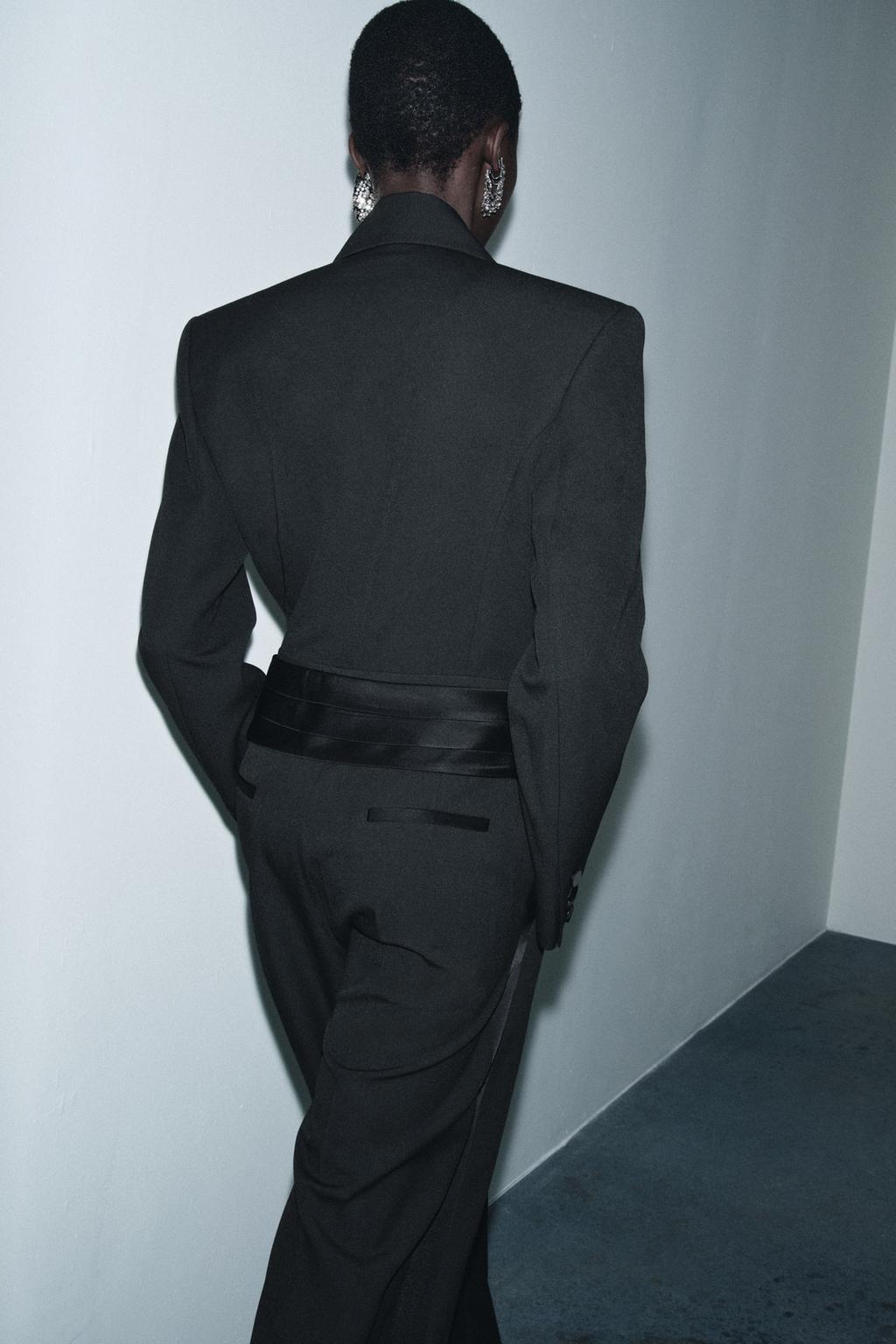 КОМБИНЕЗОН СО СМОКИНГОМ И ПОЯСОМ — ZW COLLECTION LIMITED EDITION