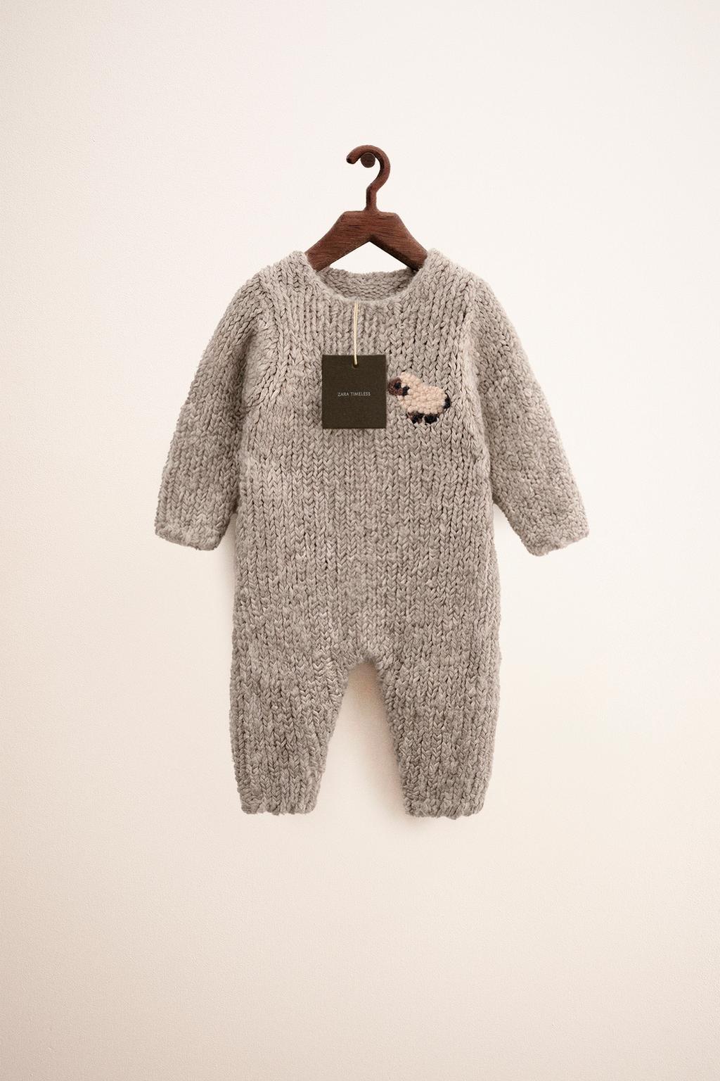 ZARA TIMELESS - ДЛИННЫЙ КОМБИНЕЗОН КРУПНОЙ ВЯЗКИ С ОВЕЧКОЙ