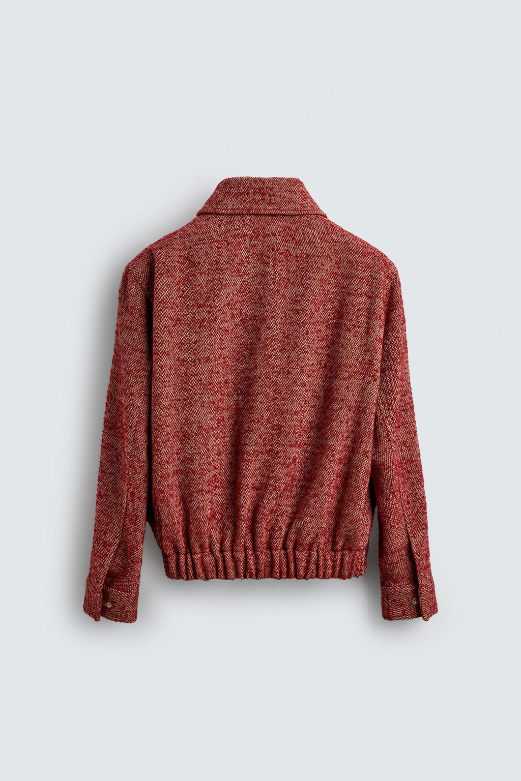 КУРТКА-РУБАШКА ИЗ ШЕРСТИ И РЕЛЬЕФНОЙ ТКАНИ
