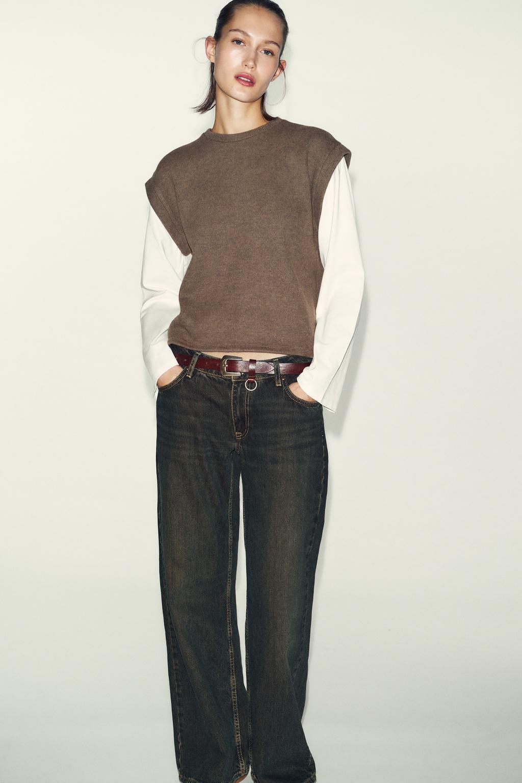 ФУТБОЛКА С КОНТРАСТНЫМ ЖИЛЕТОМ