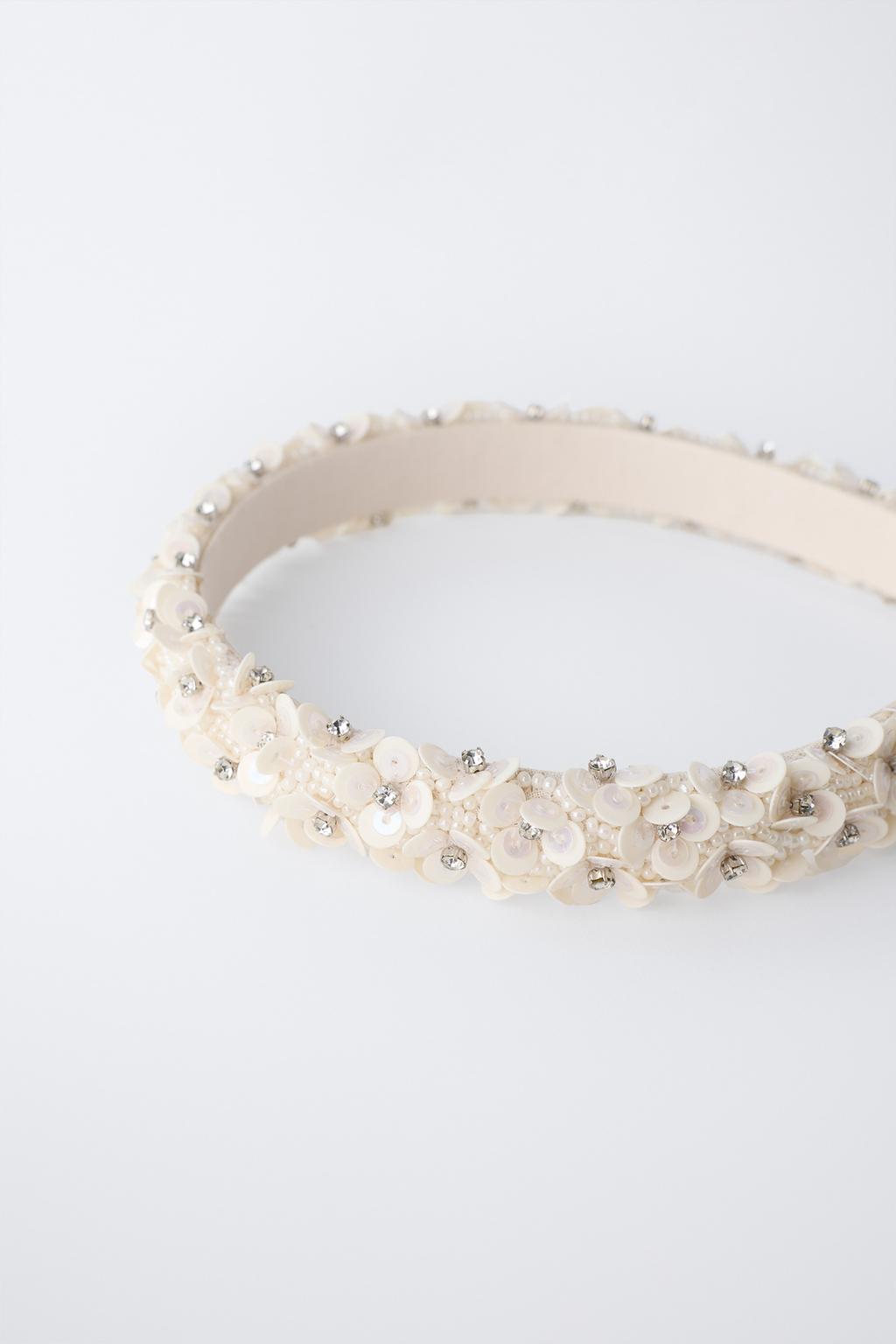 Ободок с пайетками и блеском