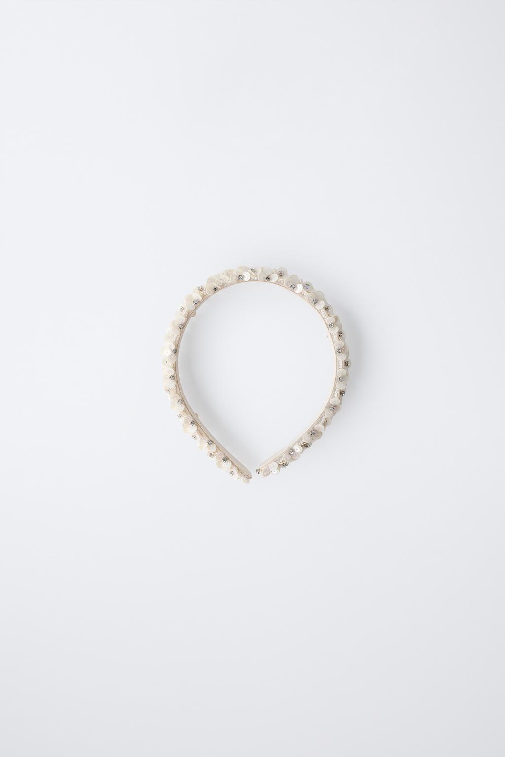 Ободок с пайетками и блеском