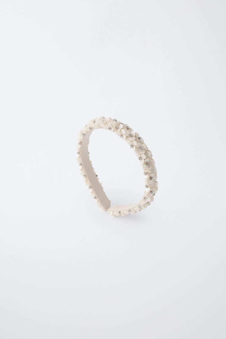 Ободок с пайетками и блеском