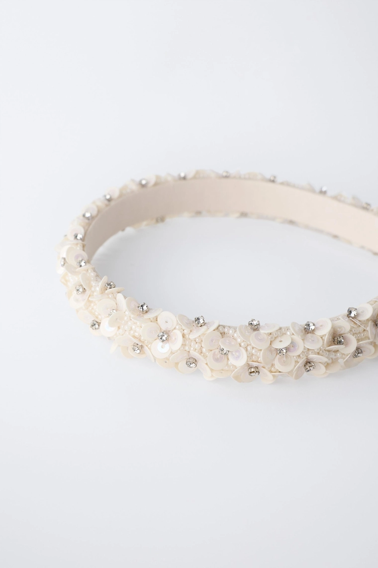 Ободок с пайетками и блеском