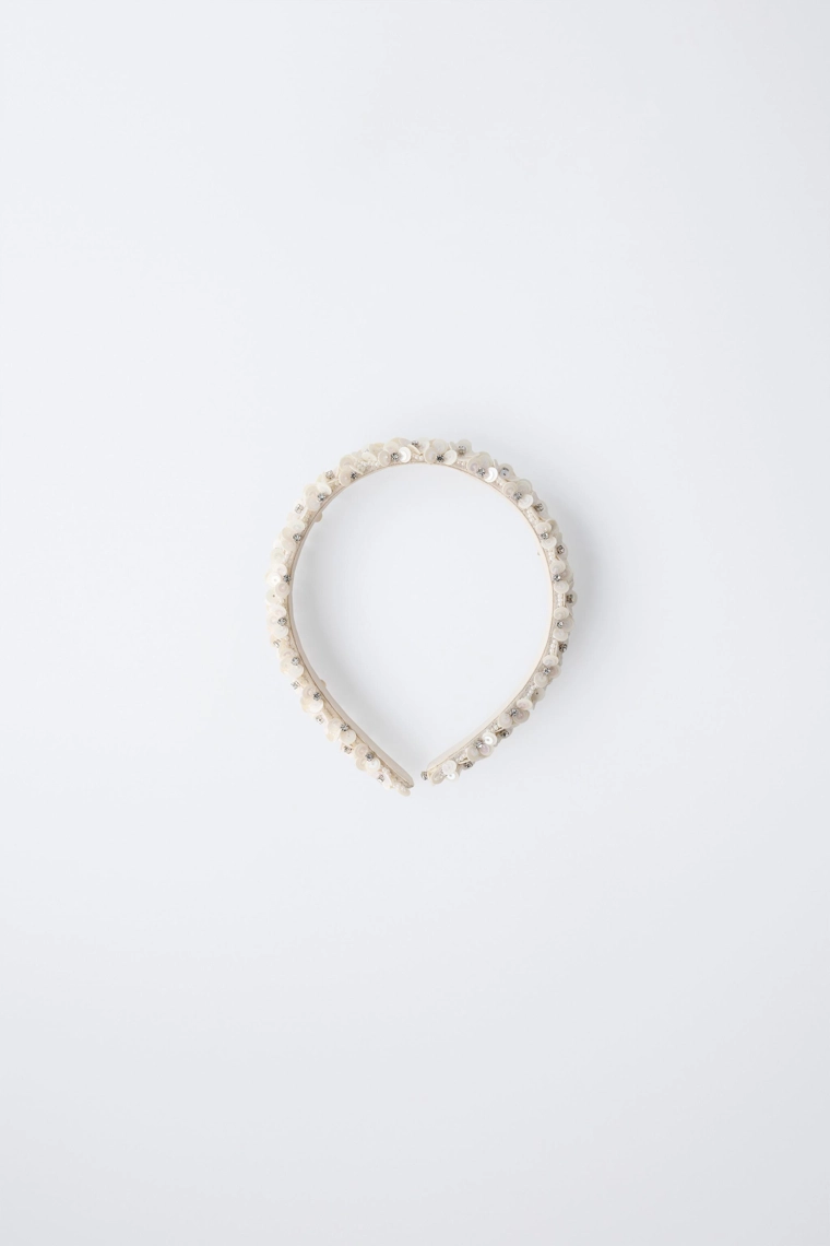 Ободок с пайетками и блеском