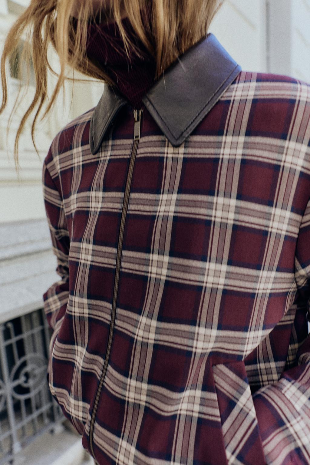 Утепленная куртка-бомбер с отделкой под кожу, burgundy