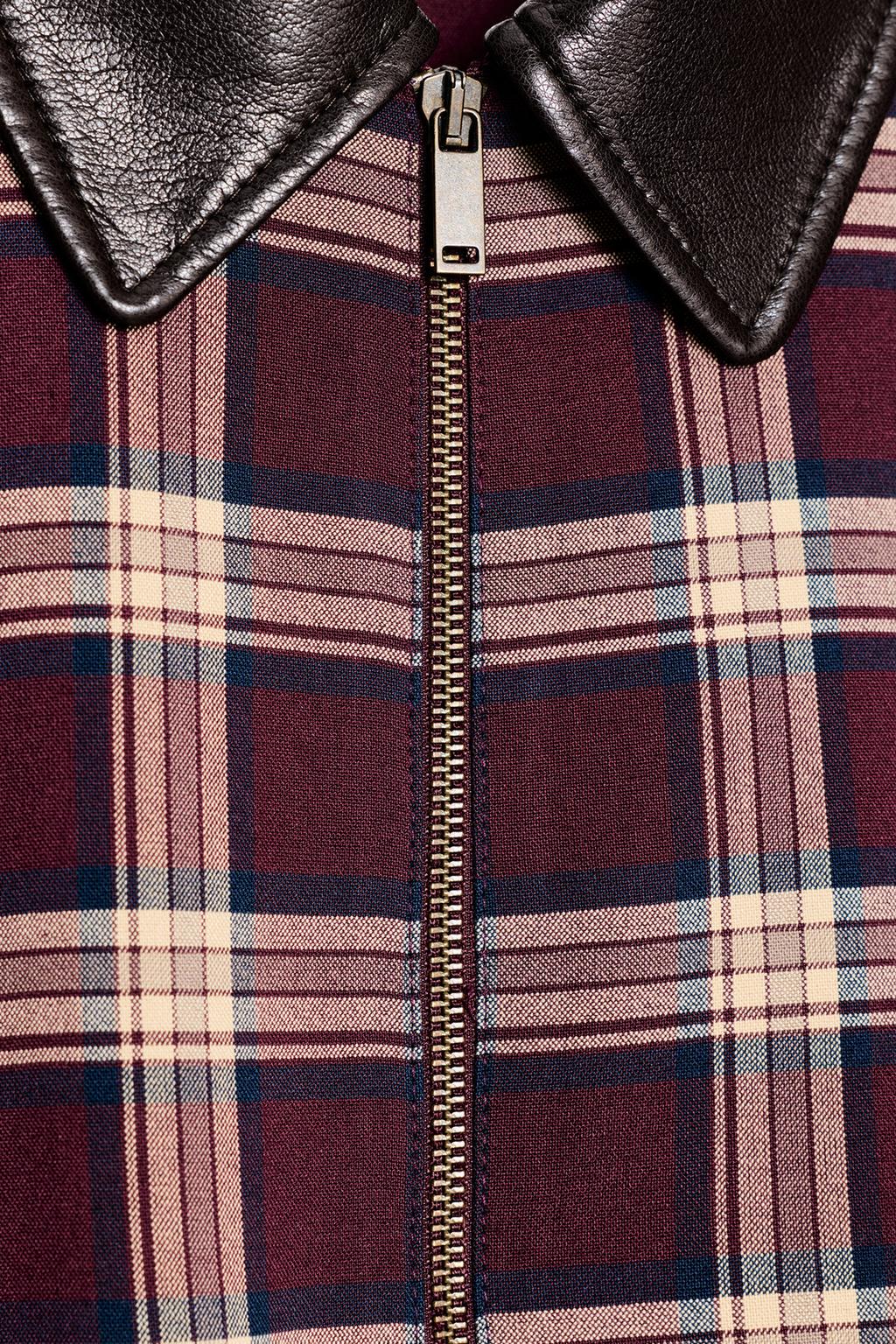 Утепленная куртка-бомбер с отделкой под кожу, burgundy