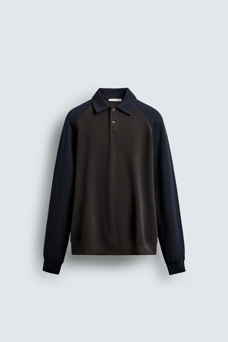 ПОЛО В СТИЛЕ КОЛОР-БЛОК С РУКАВАМИ РЕГЛАН