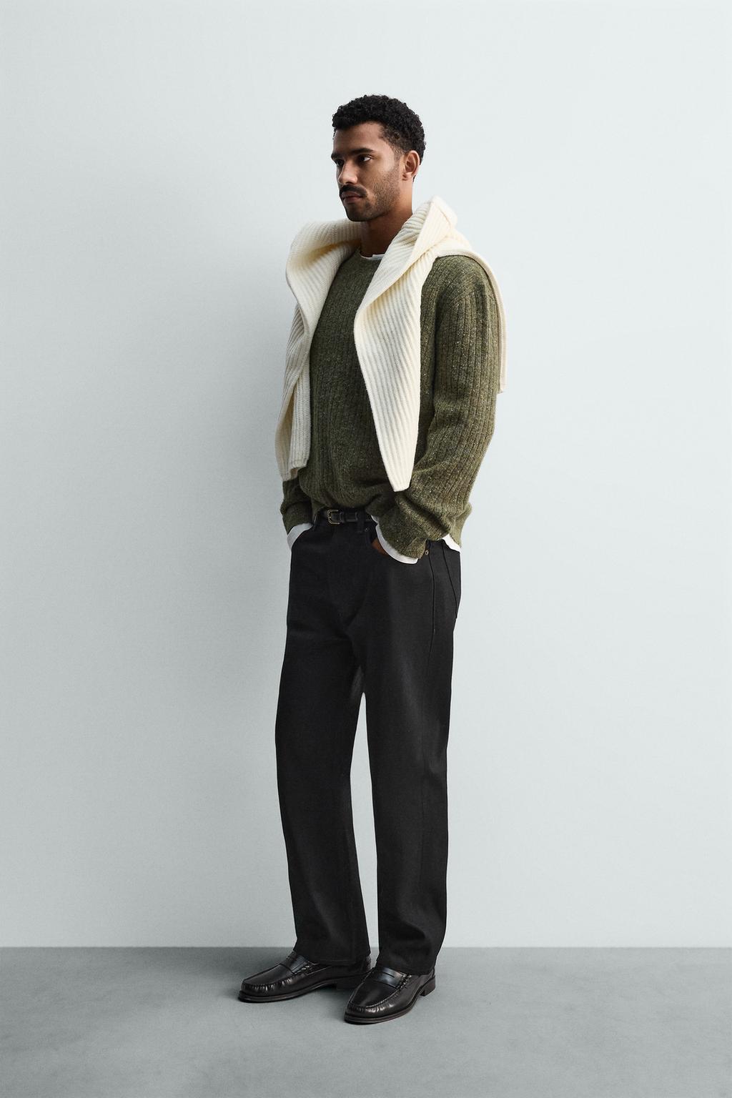 СВИТЕР В РУБЧИК С ПУГОВИЦАМИ