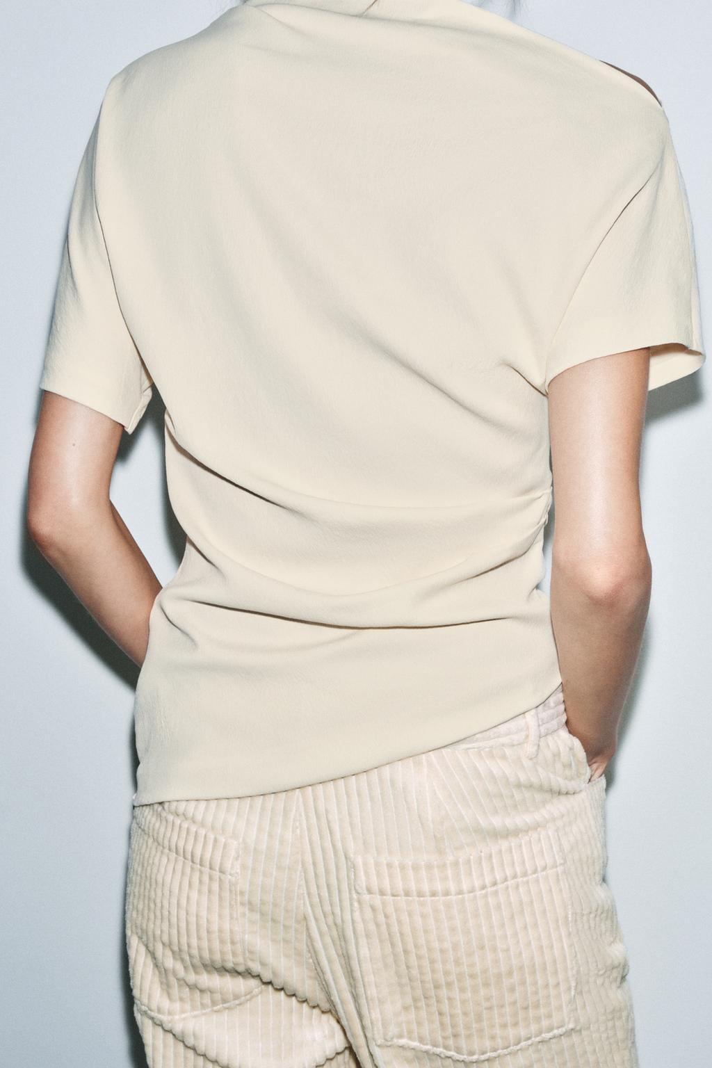 АСИММЕТРИЧНАЯ БЛУЗА СО СБОРКАМИ — ZW COLLECTION LIMITED EDITION