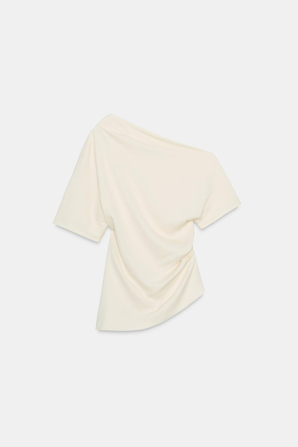 АСИММЕТРИЧНАЯ БЛУЗА СО СБОРКАМИ — ZW COLLECTION LIMITED EDITION