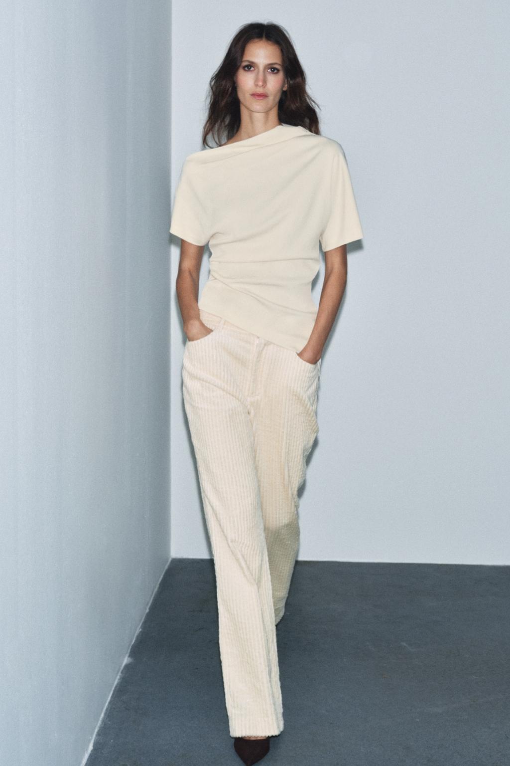 АСИММЕТРИЧНАЯ БЛУЗА СО СБОРКАМИ — ZW COLLECTION LIMITED EDITION