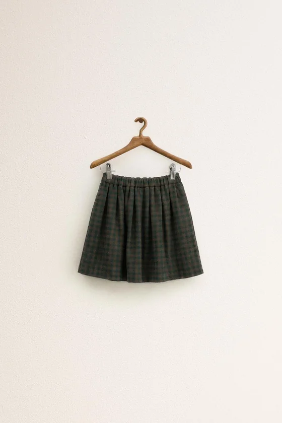 ZARA TIMELESS — ЮБКА В КЛЕТКУ ИЗ СМЕСОВОЙ ШЕРСТИ