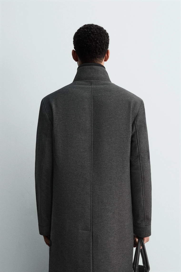 ПАЛЬТО СО СЪЕМНЫМ ВОРОТНИКОМ