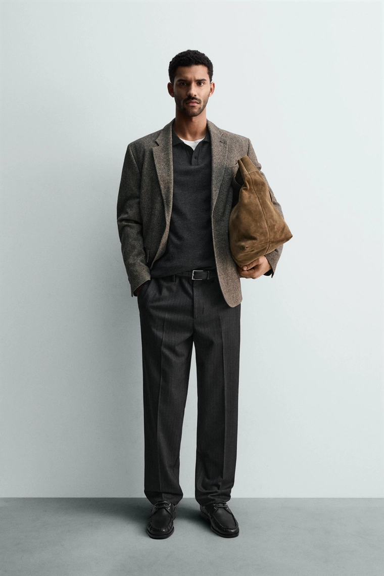 БРЮКИ ИЗ ФЛАНЕЛИ В ЕЛОЧКУ