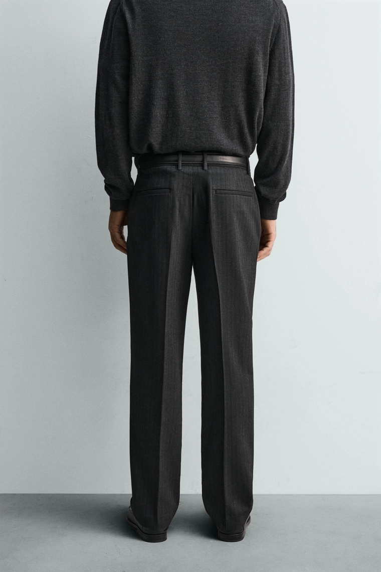 БРЮКИ ИЗ ФЛАНЕЛИ В ЕЛОЧКУ