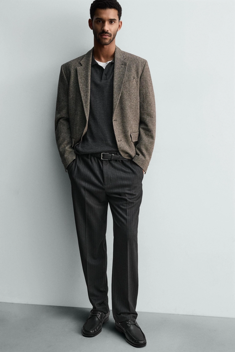 БРЮКИ ИЗ ФЛАНЕЛИ В ЕЛОЧКУ