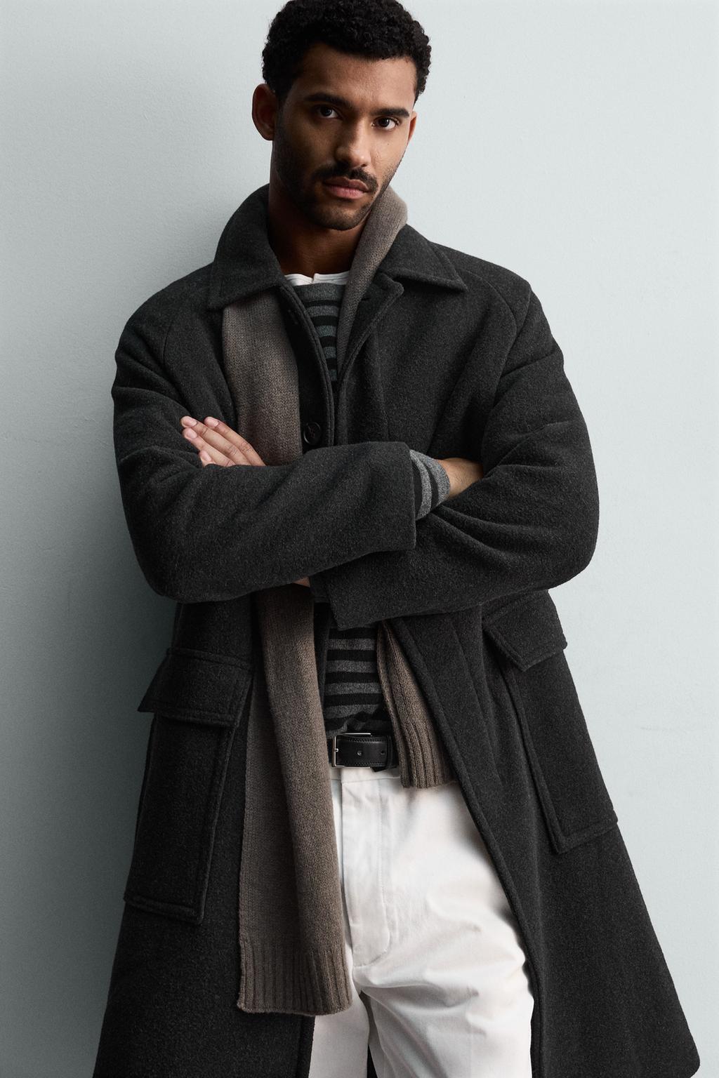 ШЕРСТЯНОЕ ПАЛЬТО С КАРМАНАМИ