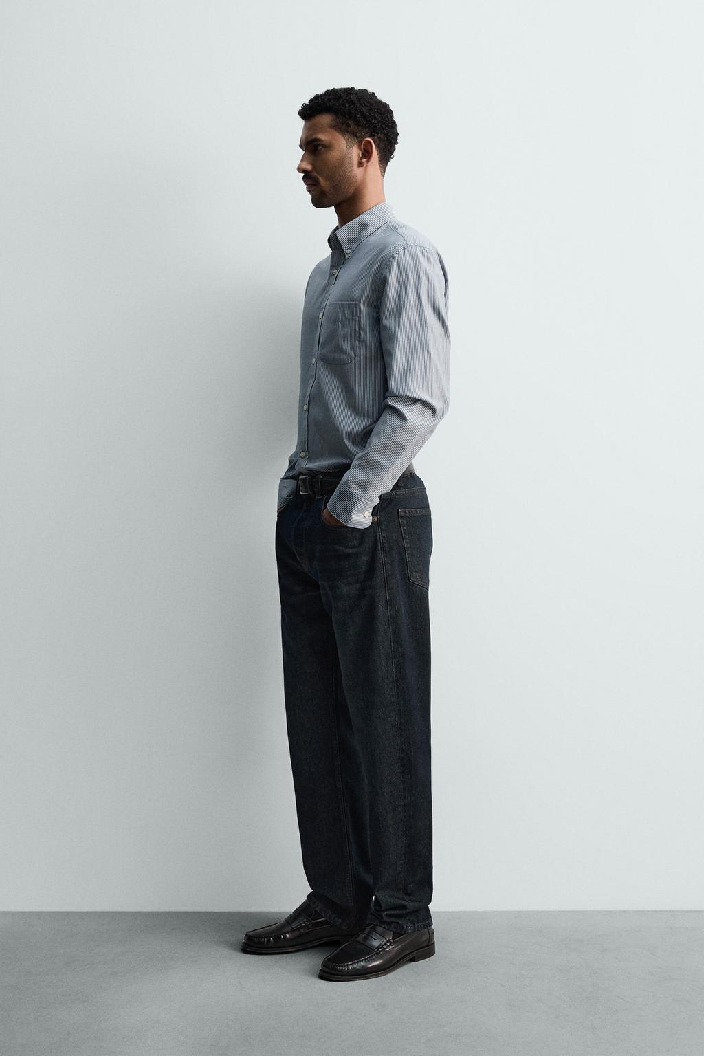 РУБАШКА В ПОЛОСКУ С КАРМАНОМ