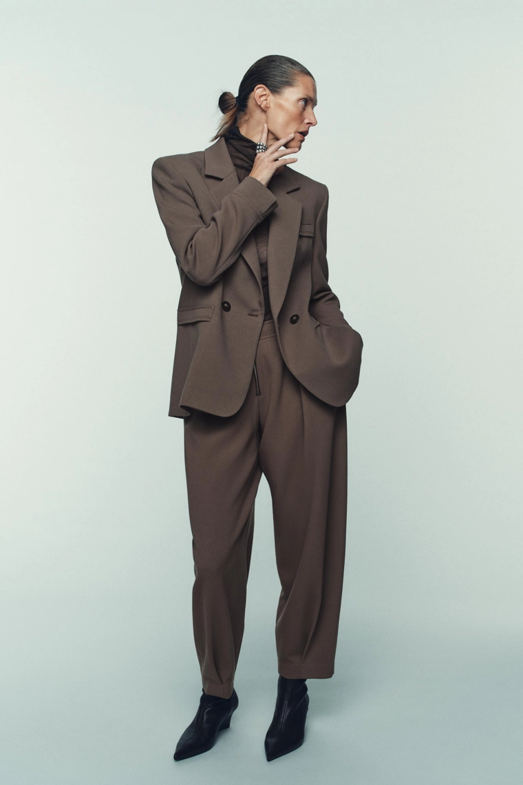 БРЮКИ CARROT FIT С МОЛНИЕЙ