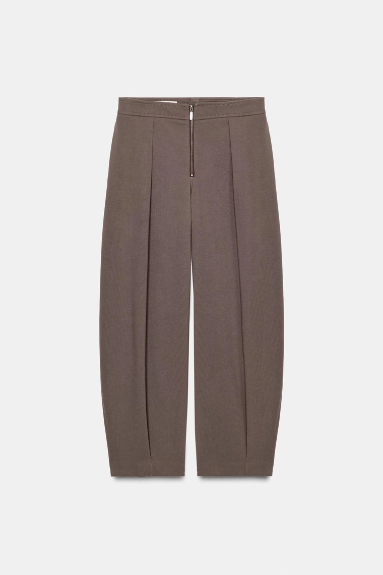 БРЮКИ CARROT FIT С МОЛНИЕЙ