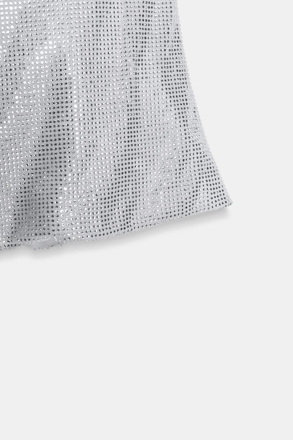 ТОП ИЗ СЕТКИ СО СТРАЗАМИ И ДРАПИРОВКОЙ